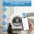 thumbnail image 2 of Self-Cleaning Cat Litter Box with APP Control and Health Monitoring, Quiet Automatic Cleaning, Anti-Pinch Safety Sensors, Odor Control, Large Capacity for Multiple Cats, White, 2 of 8