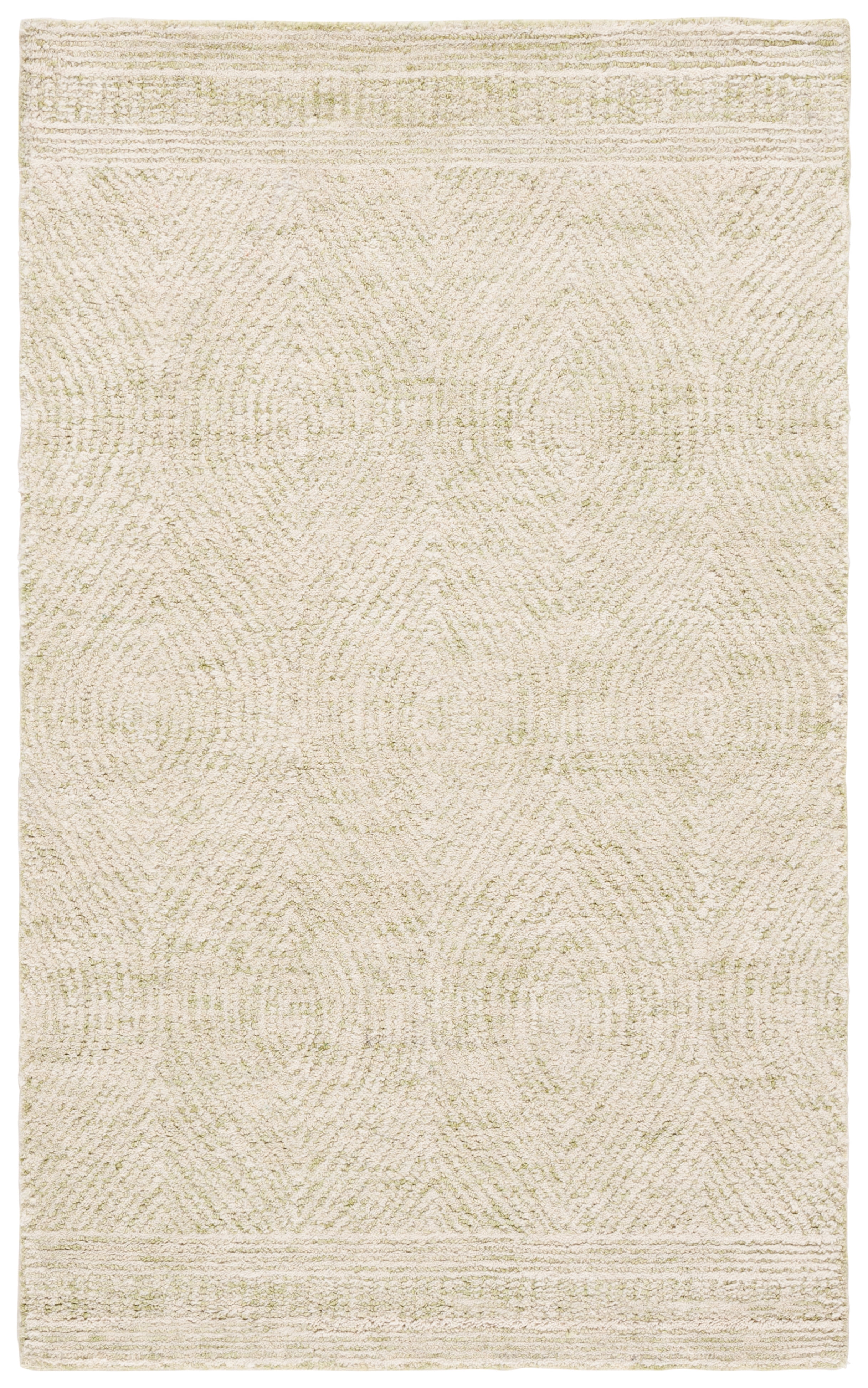 Safavieh Abstract Caelestinus Ogee Wool Area Rug, Green/Ivory, 4' x 6'