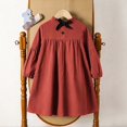 thumbnail image 6 of JFOPQVSM Toddler Kids Baby Girl Dress Long Sleeve Solid Color Casual Dresses Girls Fall Winter Outfit Clothes, 6 of 6
