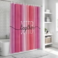 thumbnail image 6 of Valentine's Day Shower Curtain, Waterproof Shower Curtains for Bathroom, Valentines Pink Gradient Striped Romantic Washable Fabric Bathtub Curtain Set Bath Decor with 12 Hooks 48"x72", 6 of 8