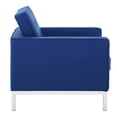 thumbnail image 2 of Modway Loft Tufted Upholstered Faux Leather Armchair, Blue, 2 of 5