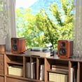 thumbnail image 2 of Saiyin Bluetooth Bookshelf Speakers for Record Player,Active Speakers with 3 Inch Woofer, Powered Speakers with Optical/AUX/TV-ARC Input for Turntable, PC and TV, 2 of 6