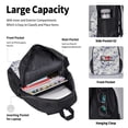 thumbnail image 4 of Easygdp Indigo Tie Dye Mochila para Niños y Niñas con Set de Caja de Almuerzo y Estuche para Lápices 3 en 1, Mochila Escolar Estampada para Adolescentes, 4 of 7