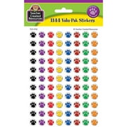 Teacher Created Paw Print Mini Stickers Value Pack, Assorted Colors, Pack of 1144
