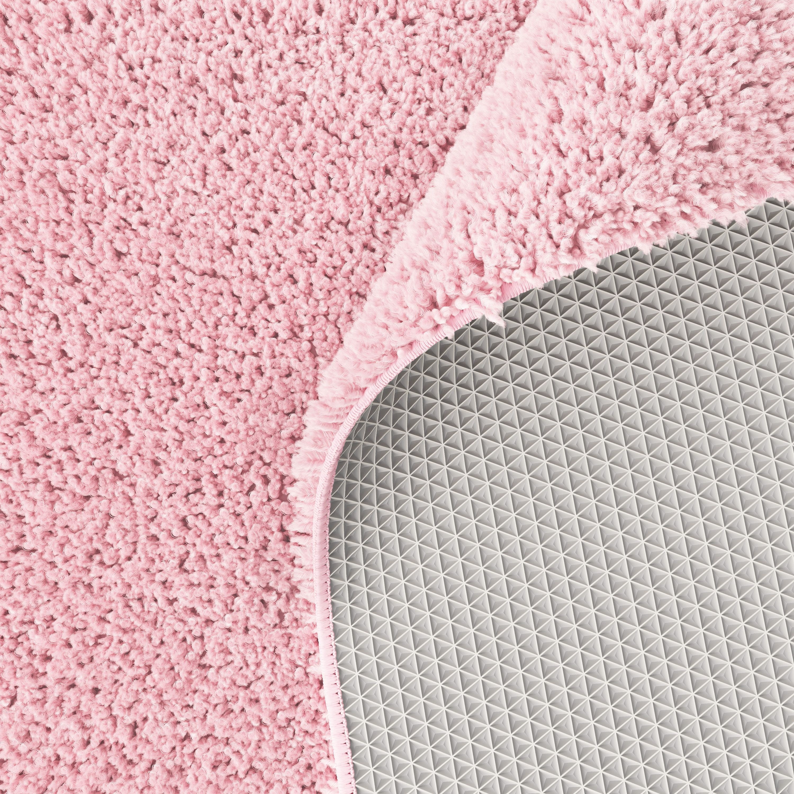 Mainstays Kids Tufted Light Pink Shag Washable Area Rug, 3' x 4'8"