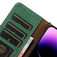 thumbnail image 6 of Nalacover Cute Wallet Case for Samsung Galaxy S23 Plus, Card Slots Cash Holder Premium Genuine Leather Folio Cover with Magnetic Clasp RFID Blocking Kickstand Anti-Scratches Protective Case, Green, 6 of 7