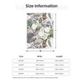 thumbnail image 6 of ZNDUO Watercolor Vintage Floral Doodle Art Pattern Pattern Thickening Blanket, Fluffy Soft Cozy Flannel Throw Blankets, 60"x50" Inches, 6 of 8