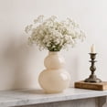 thumbnail image 1 of Gourd Shaped Glass Vase Decorative Flower Vase For Home Living Room Office Centerpiece Modern Clear Glass Floral Decor, 1 of 6