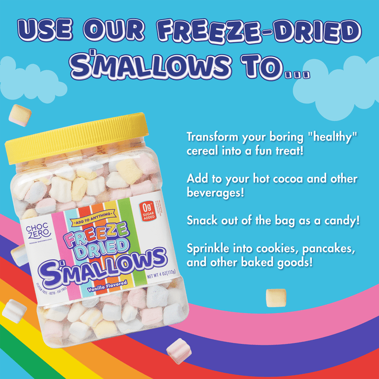 ChocZero Freeze-Dried Marshmallows, Sugar Free, Keto Friendly, 4