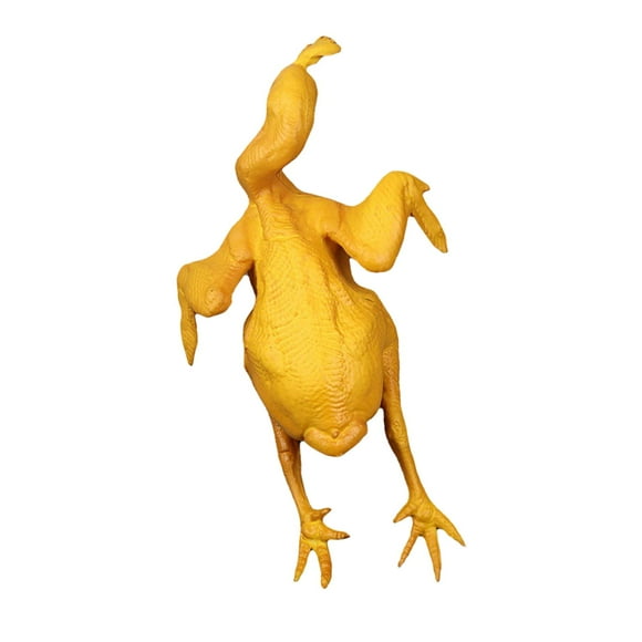 Modelo de pollo asado, adorno realista de pavo y pollo cocido para comer Amarillo