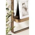thumbnail image 4 of Kate and Laurel Estero Modern Metal Rectangle Mirror with Rounded Shelf, 20 x 34, Gold, Decorative Contemporary Rounded Rectangle Shelf Mirror for Living Room or Bedroom Storage and Display, 4 of 10
