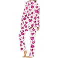 thumbnail image 3 of Women Valentine's Day Pajama Sets Cute Long Sleeve Heart Button down Shirt Tops and Pants 2 Piece Pjs Loungewear New Ladies Pajamas Sets Style B-12 Pinks M, 3 of 6