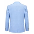 thumbnail image 5 of KeShDi Sport Coats for Men Work Light Business Trendy Plaid Suit Banquet Suit Jacket Blue S, 5 of 8