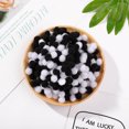 thumbnail image 4 of relayinert 300x Craft Pom Poms Bundle Assorted Fuzzy Pompoms For DIY Fun Handmade Assorted Fuzzy Pompoms Balls black white 10mm 1Set, 4 of 6