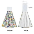 thumbnail image 3 of Yayeee Kitchen Hanging Hand Towels Set of 2 with Loop Bathroom Absorbent Tie Towel, Green Wildflower Pattern, 3 of 7