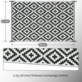 thumbnail image 6 of Waterproof Outdoor Rug 6x9 ft, Reversible Mats, Modern Outdoor Area Rug, Large Floor Mat and Rug for Outdoors, RV, Patio, Backyard, Deck, Picnic, Beach, Trailer, Camping, Black & White Lattice, 6 of 11
