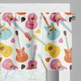 thumbnail image 3 of Ambesonne Guitar Valance Pack of 2, Summer Festival Colorful, 54"X12", Multicolor, 3 of 5