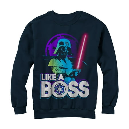 Men's Star Wars Like a Boss Sweatshirt Navy Blue Small