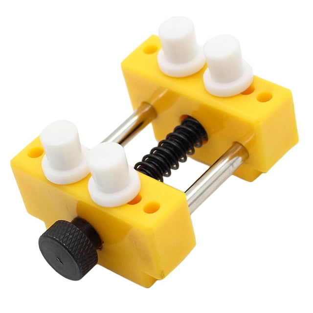 Rongfmy Adjustable Watchmaker Repair Tool Watch Back Remover Watch Holding Holder Yellow