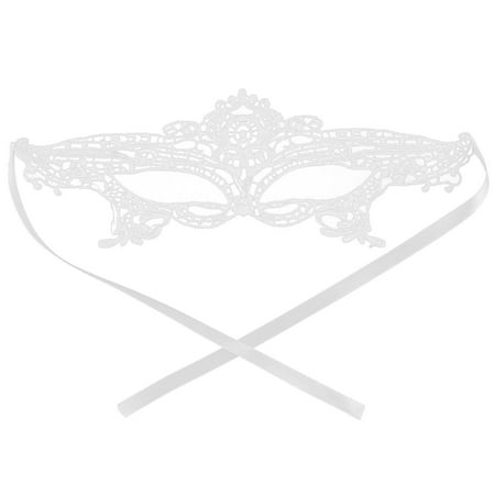 - Women Sexy Costume Halloween Fancy Ball Party Dress Eyemask Lace Eye Mask White