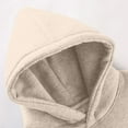 thumbnail image 6 of Momasggi Oversized Hoodies for Men Fall Winter Fleece Pullover Tops Baggy Long Sleeve Drop Shoulder Sweatshirts Big and Tall Solid Color Hooded Sweatshirt with Pockets Beige 5XL, 6 of 9