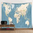 thumbnail image 1 of Tapiz de impresión de mapa del mundo súper grande HD, suave y fácil de cuidar para decoración de pared, tela colgante, 1 of 4