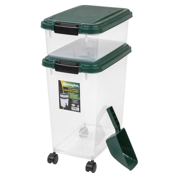 Remington Ensemble de 3 Contenants Hermétiques pour Nourriture pour Animaux, Vert