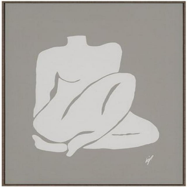 20 x 28 in. Femme Taupe Encadrée Œuvre d'Art Stratifié