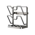 thumbnail image 1 of Multifunctional Kitchen Organizer Rack for Pot Lids, Utensils, and Cutting Boards with U-Shaped Slots, Durable Stainless Steel Countertop Storage Shelf, Space-Saving Design, 1 of 5