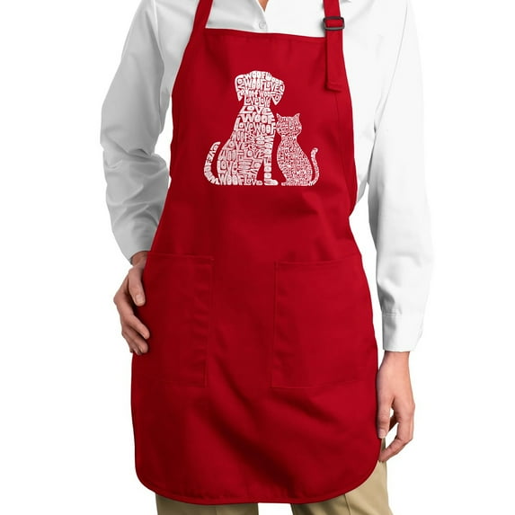 Full Length Word Art Apron - Dogs and Cats