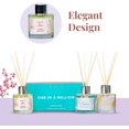 thumbnail image 4 of Folkulture Reed Diffuser or Aroma Diffusers | Set of 3 (50ml) Oil Diffuser for Home or Bathroom Accessories | Aromatherapy Diffuser with Sticks | Oil Diffusers with Reed Sticks (One in a Million), 4 of 8