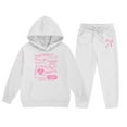 thumbnail image 4 of RMGVDSD Girls Clothes Set Tracksuit Children's Sweat Suit Little&Big Boys Girls Long Sleeve Hoodie Pullover Tops Pants Kids Hoodie Set Sweet Cute Stylish Clothes, 4 of 4