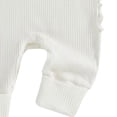 thumbnail image 4 of Staki Toddler Pajamas Baby Girl Outfit Romper Onesie Cute Ribbed Knit Jumpsuit Winter Clothes(White,3-6 Months), 4 of 6