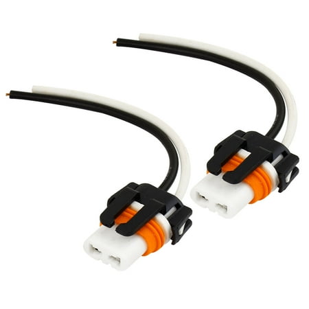 Unique Bargains Orange Black White Car Ceramic Heat Resistant 9005 Lamp Relay Socket 2 Pcs
