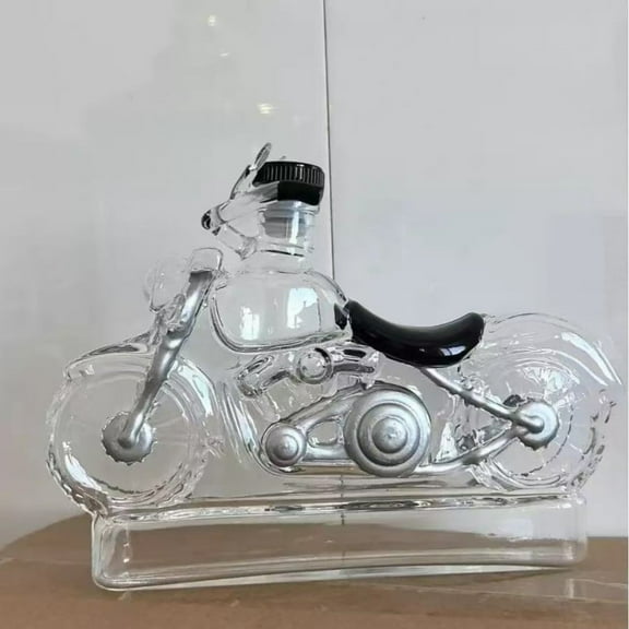 Clear Glass Motorcycle Decanter and Decanter Motorcycle Gifts Motorbike Dispenser Gifts for Scotch Bourbon Biker Themed Gifts for Men Dad Birthday