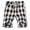 (NEW117)Black, variant on Thousandth Men's Plus Size Casual Elastic Waistband Fashionable Drawstring Checkered Athletic Five Point Ice Silk Quick Drying Shorts