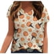 thumbnail image 1 of Tops Para Mujer Salir Tops Moda Casual Verano Con Cuello en V Manga Corta Camiseta Estampada Blusa Odeerbi ODB149017, 1 of 5