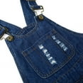 thumbnail image 5 of KIDSCOOL SPACE Girls Washed Distressed Denim Ripped Cotton Jean Overalls,10-11 Years, 5 of 7