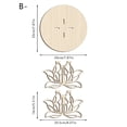thumbnail image 3 of Wooden Plant Stand, Round Tabletop Plant Holder for Small Pots, Decorative Flower Pot Stand for Desk, Home, Office, Natural Wood Plant Decor, 3 of 8