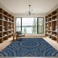 thumbnail image 2 of ODIKA 3'x5' Machine Washable Non-Slip Area Rug, Nautical Knotwork Marine Life Motif High Traffic Rug, Blue, 914957, 2 of 7