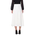 thumbnail image 3 of Falda Maxi de Satén para Mujer Inspire Chic, Cintura Alta, A-Line, Formal, de Noche, Cóctel, Estilo Sirena, XL, Blanca, 3 of 6