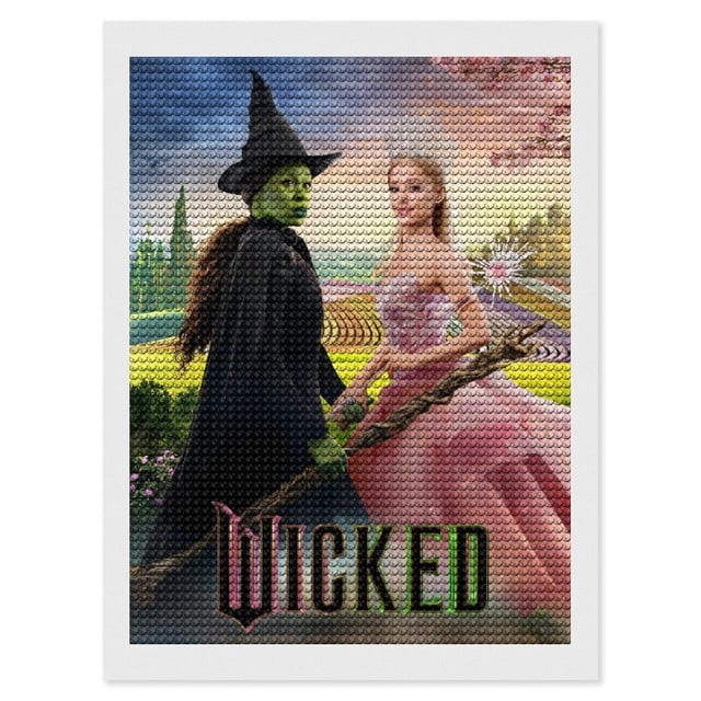 Wicked Kits de Pintura de Diamantes para Adultos 5D DIY Diamond Art Kits Full Drill Diamond Dots para Regalo Decoración de Pared y Relajación Artes de Gemas 30*40cm