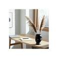 thumbnail image 4 of Modern Geometric Face Vase - Unique Head-Shaped Decorative Planter - Stoneware & Porcelain - Contemporary Art Decor for Home, Office, Bedroom, Living Room - 10" Black, 4 of 11