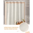 thumbnail image 6 of Fall Shower Curtain Pumpkin Autumn Maple Leaf Bathroom Curtains with Hooks, Waterproof Fabric Orange Stripe Framed Thanksgiving Bath Shower Curtains Set for Bathroom Bathtubs Decor 72x84 Inch, 6 of 7