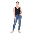 thumbnail image 2 of eloria Black Women's Aqua Fine Cotton Rich Camisole, Women's Suit Slip Nighty, 2 of 6