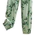 thumbnail image 4 of Tnhcen Women's Elastic Waist Print Vintage Loose Fit Slimming Cuffed Ankle Sleep Pants Soft Nylon Spandex Blend Comfy Casual Loungewear Pajama Trousers M-L, 4 of 5