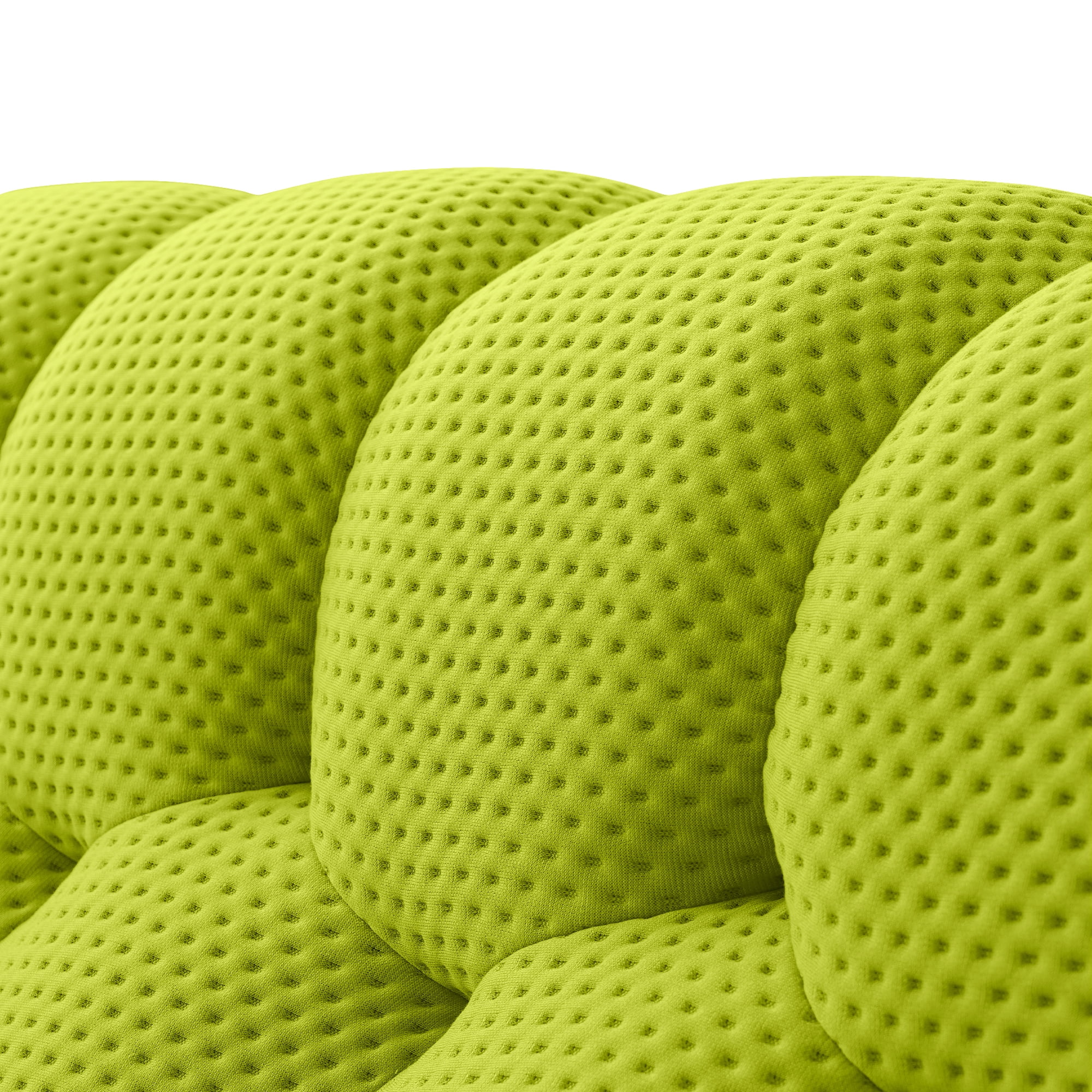bokifol 79.53"Oversized Loveseat Sofa Couch for Living Room,3D Textured Knit Fabric Sofa,No Assembly Required(Fluorescent Green)