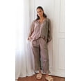 thumbnail image 1 of Gupgi Women Plaid Pajama Sets 2 Piece Lounge Set Long Sleeve Button Down Shirt Ruffle Pants, 1 of 2