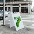 thumbnail image 5 of A-frame Sidewalk Pickles 24" x 36" Double Sided A-Frame Sidewalk Sign, Includes 2 Plastic Inserts | Foldable Portable White Signicade Sandwich Board Signs, 5 of 5