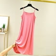 thumbnail image 2 of Oksale Womens Modal Pajma Dress Strap Lingerie Nightgowns Casual Strapless Mini Dress Cozy Solid Color Chemise Sleepwear for Home Watermelon Red XL, 2 of 6